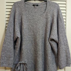 T Tahari textured knot front tie sweater